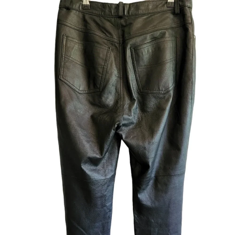 ‎NEWPORT News Women's Vintage Black Leather Pants